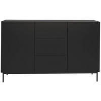 SIDEBOARD Olio SCHWARZ 160 CM - Schwarz, Holzwerkstoff/Metall (160/90/38.6cm) - Selsey