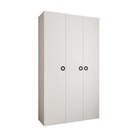 DREHTÜRENSCHRANK 245,5/140/50 3-türig - Schwarz/Weiß, Holz/Metall (140/245.5/50cm) - Abiks Möbel