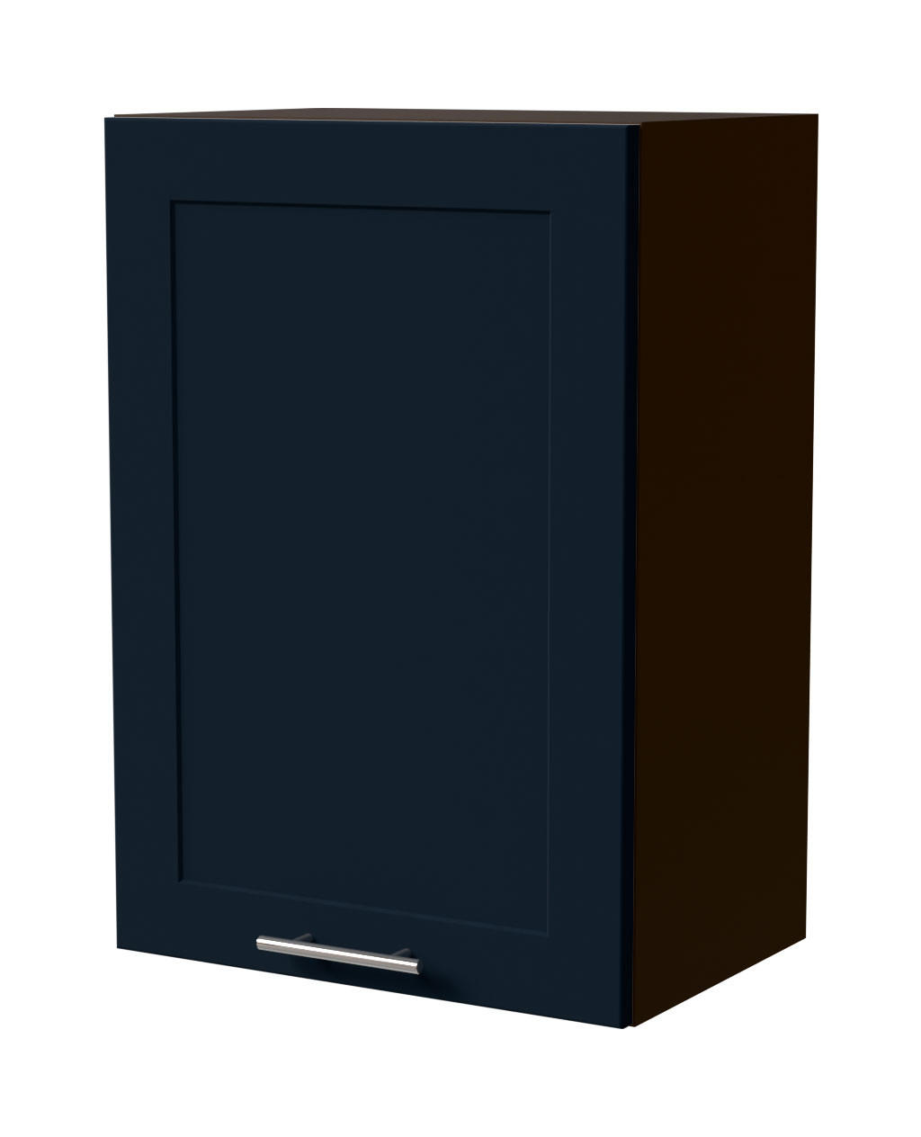 HÄNGESCHRANK Oslo W2/50 Lava / Indigo Matt 50 / 32,5 / 72cm - Dunkelgrau/Dunkelblau, Holz/Holzwerkstoff (50/72/32.5cm) - Feldmann-Wohnen