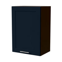 HÄNGESCHRANK Oslo W2/50 Lava / Indigo Matt 50 / 32,5 / 72cm - Dunkelgrau/Dunkelblau, Holz/Holzwerkstoff (50/72/32.5cm) - Feldmann-Wohnen