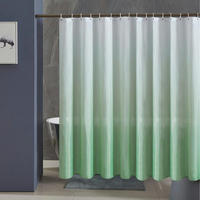DUSCHVORHANG Stoff Weiß nach Grün 240 x 200 cm - Grün, Textil (240/200cm)