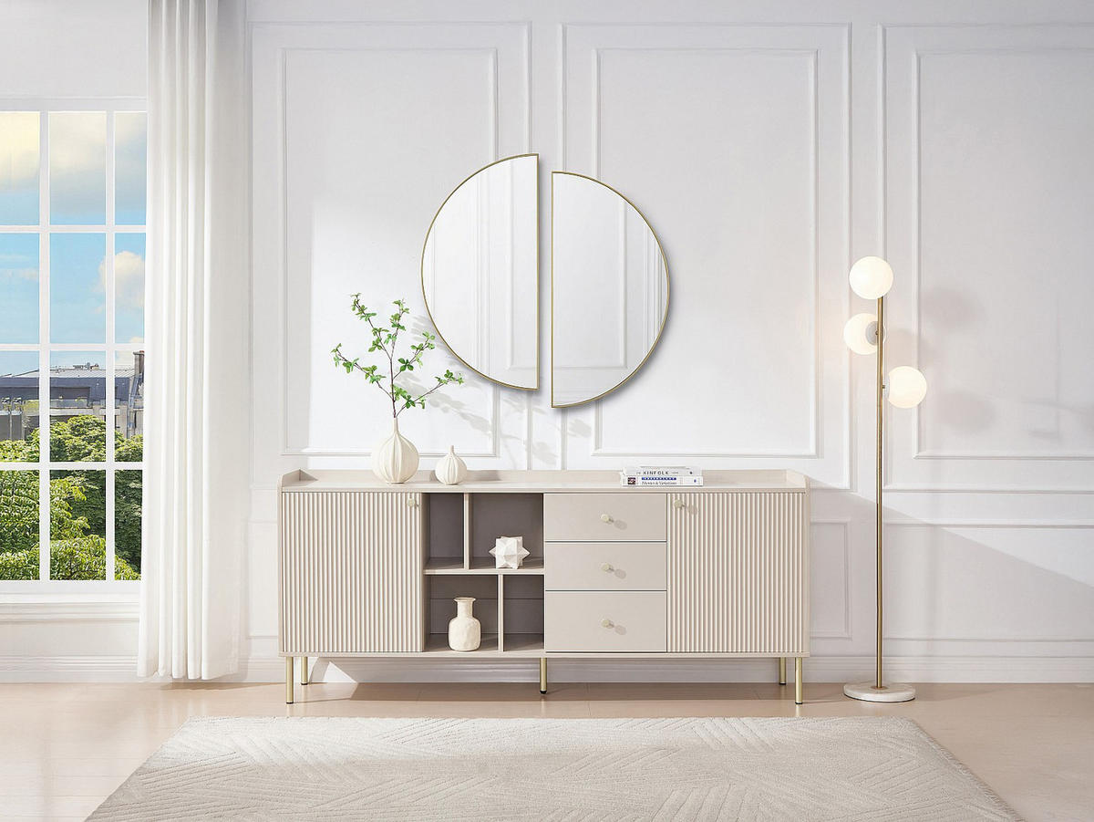 SIDEBOARD - 185 cm x 40 cm - holz - beige Lunaor - Beige, Holz (185/80/40cm) - Vente-Unique