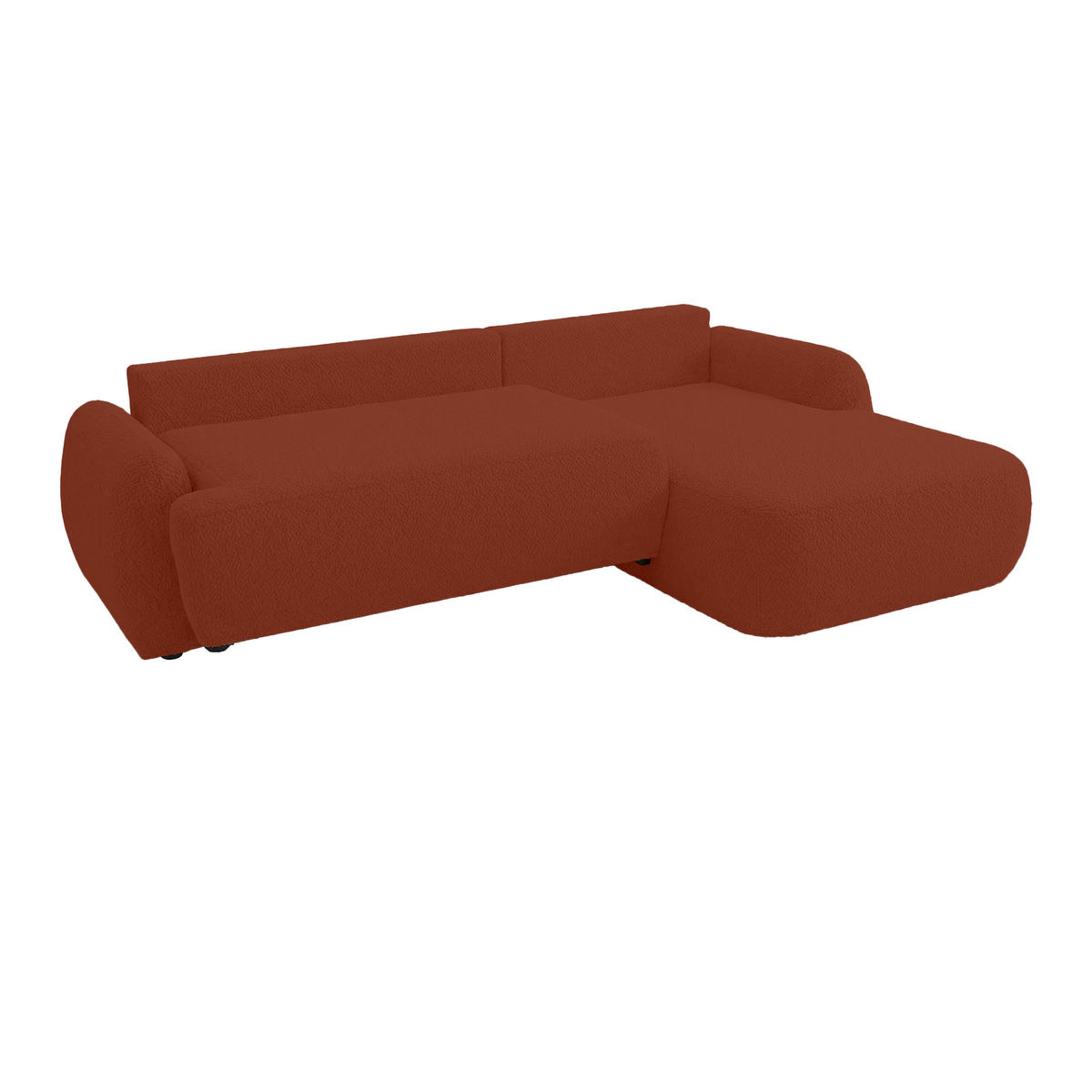 ECKSOFA MUNDUK II mit Schlaffunktion, Dunkelorange - Dunkelorange, Textil (260/184cm) - Fedve