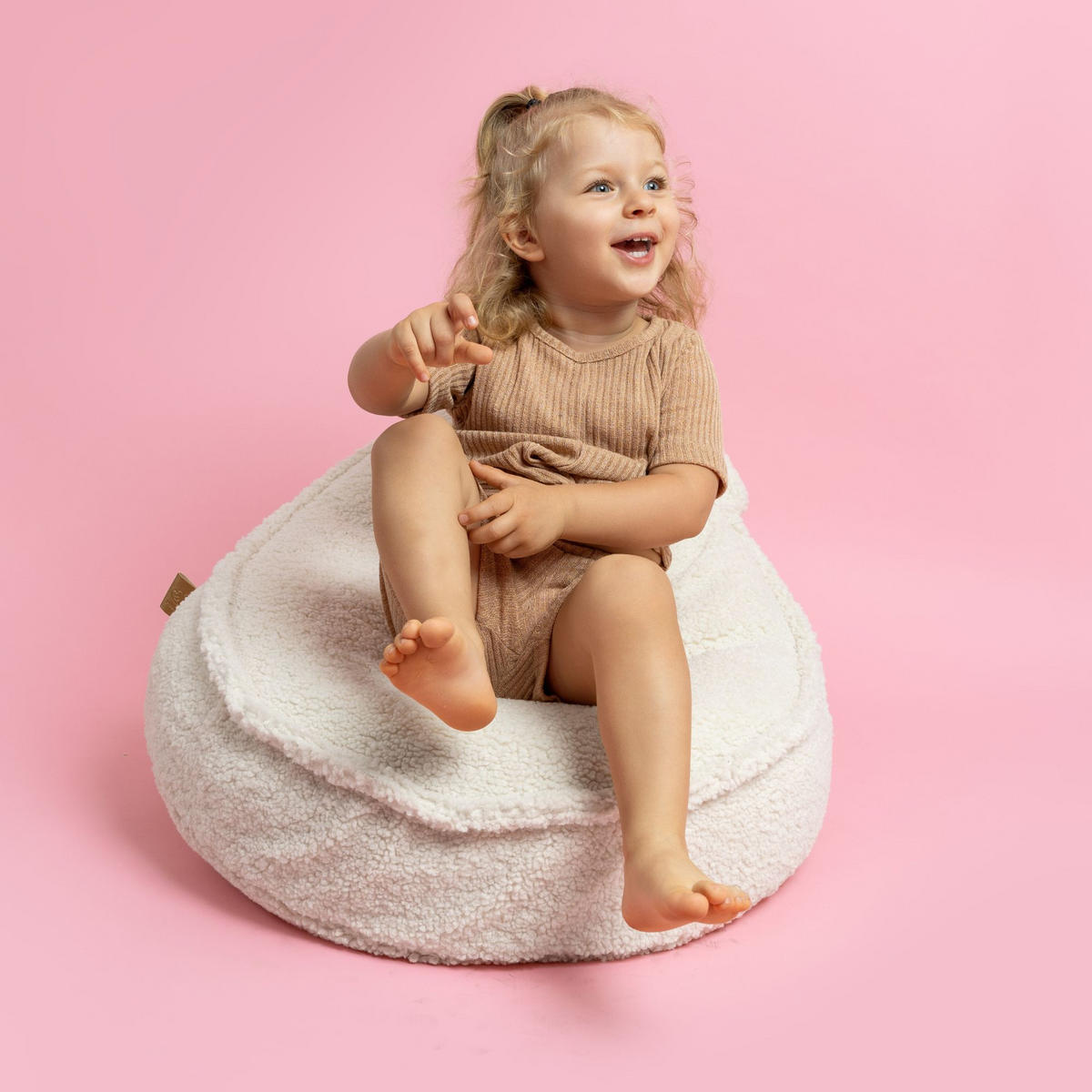 SITZSACK für Kinder, Bär, Bearly, Weiß - Weiß, Textil (58/50/67cm) - MeowBaby