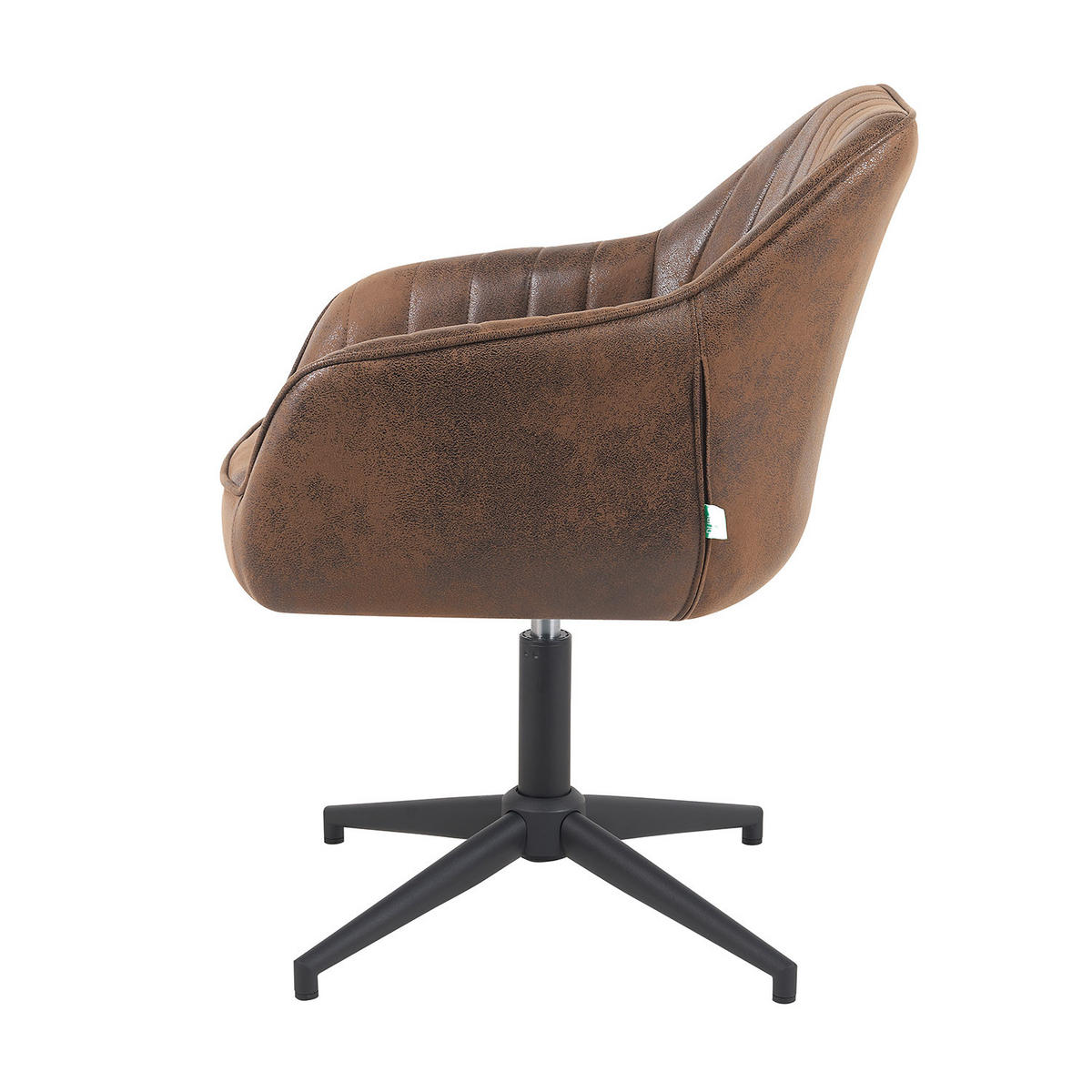 BÜROSTUHL Mika-Caro - Schwarz/Braun, Textil/Metall (60/79/61cm) - DUBI Möbel