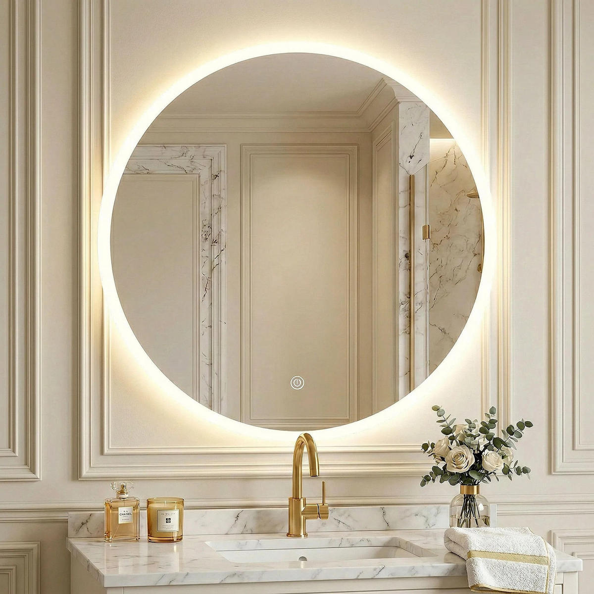 SPIEGEL Rea Led 100cm Ffj100 - Transparent, Glas (100/100/2cm) - REA