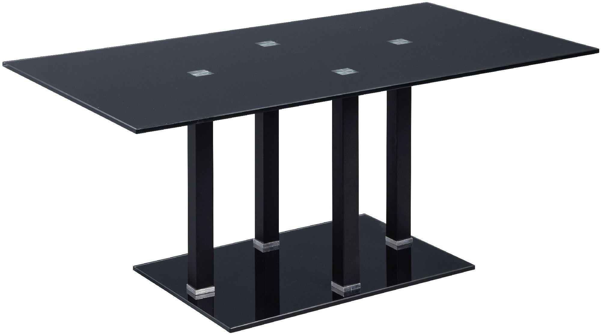 COUCHTISCH Nairobi Metall Sicherheitsglas Rechteckig 100/45/60 cm - Schwarz, Metall (60/45/22.33cm) - M2 Kollektion