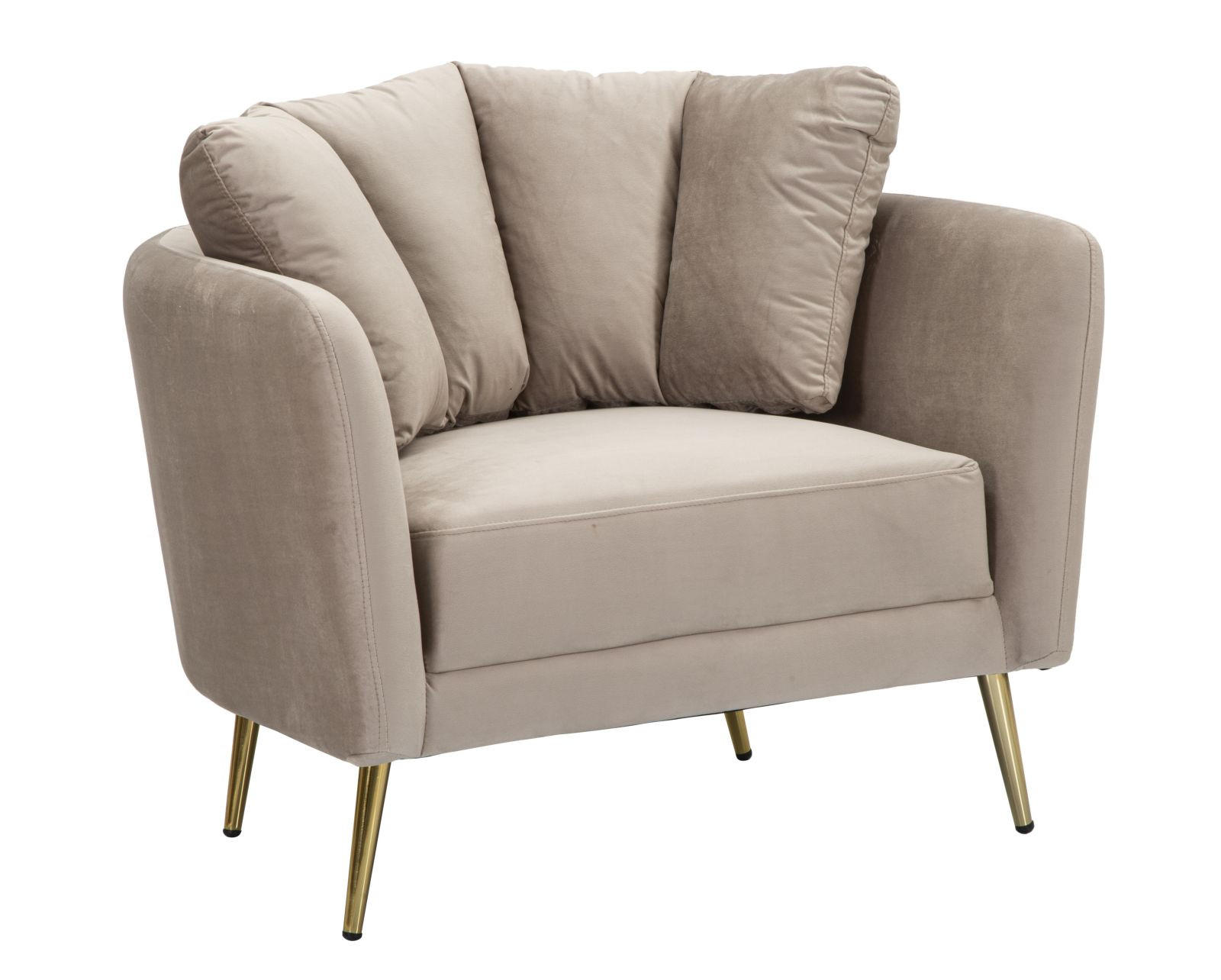 Mauro Ferretti Sessel Grau, Gold 88x74x77 cm