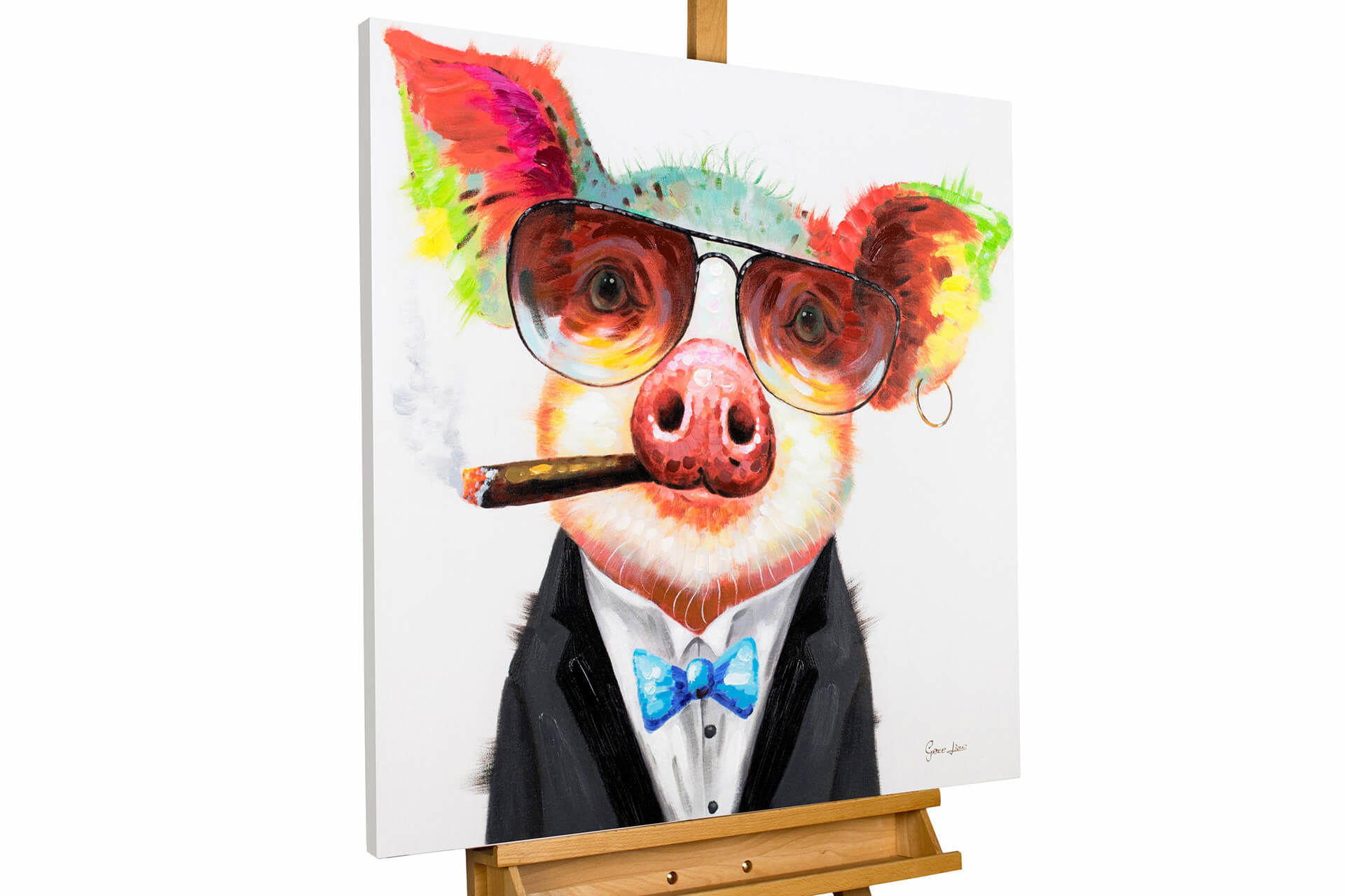 ACRYLBILD HANDGEMALT 80/80 cm - Multicolor, Holz/Textil (80/80cm) - KUNSTLOFT