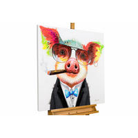 ACRYLBILD HANDGEMALT 80/80 cm - Multicolor, Holz/Textil (80/80cm) - KUNSTLOFT