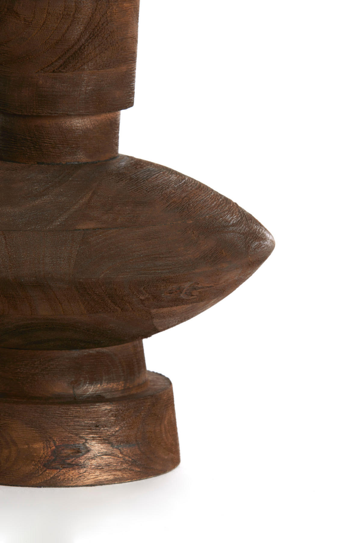 LAMPENFUSS Fiera Braun Ø23/25 cm - Dunkelbraun, Holz (23/23/25cm) - Light & Living