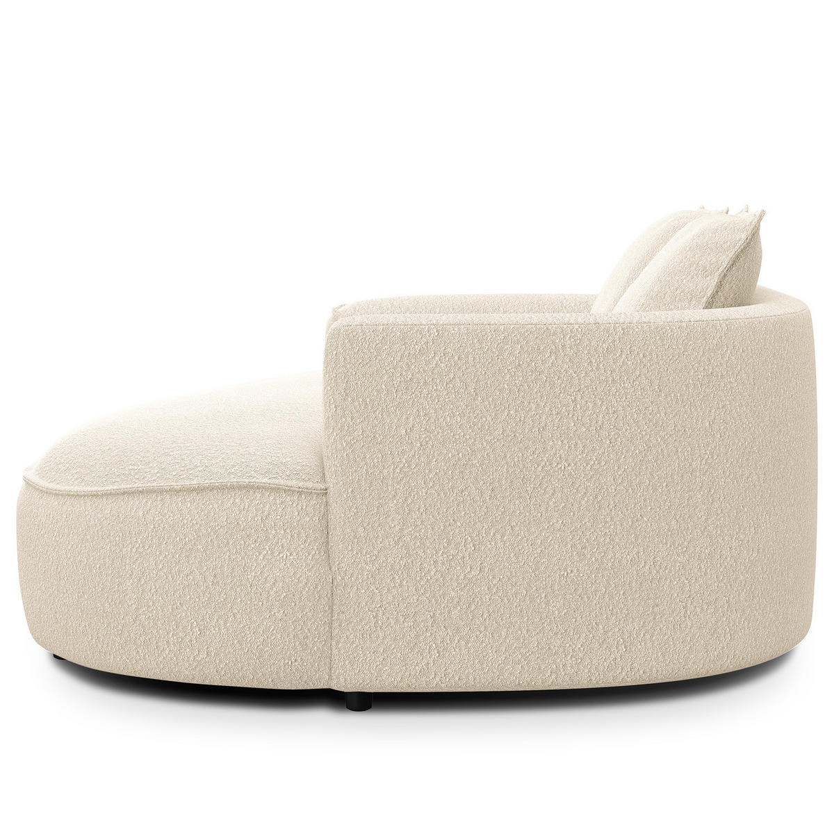 2,5-SITZER SOFA - Creme/Schwarz, Textil (217/82/156cm) - home24