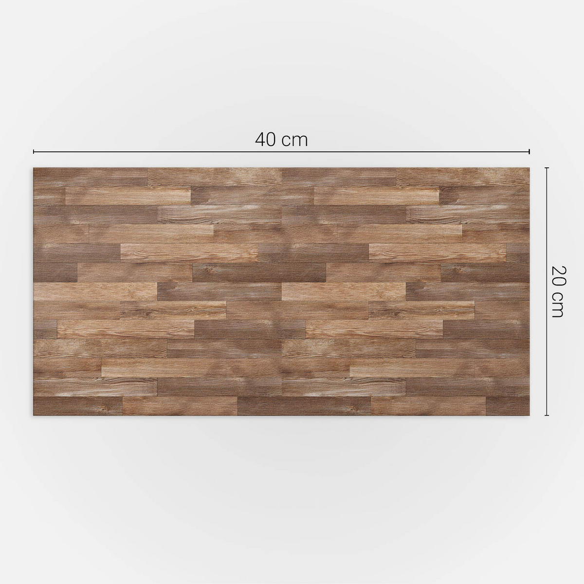 WANDPANEEL 10x 40x20 cm selbstklebend Terano - Dunkelbraun, Kunststoff (20/1.6/40cm) - Wallfluent