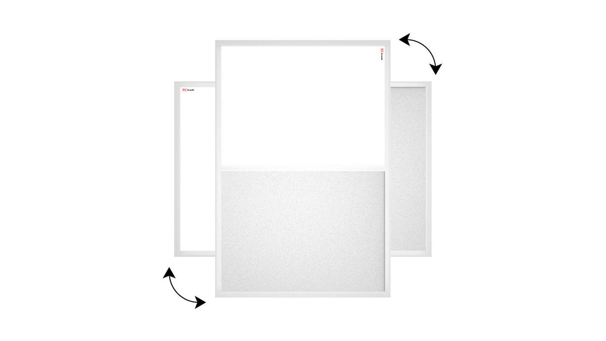 KOMBITAFEL, Kork weiß / magnetisch weiß 60x40 - Weiß, Holz (60/40/2cm) - ALLboards