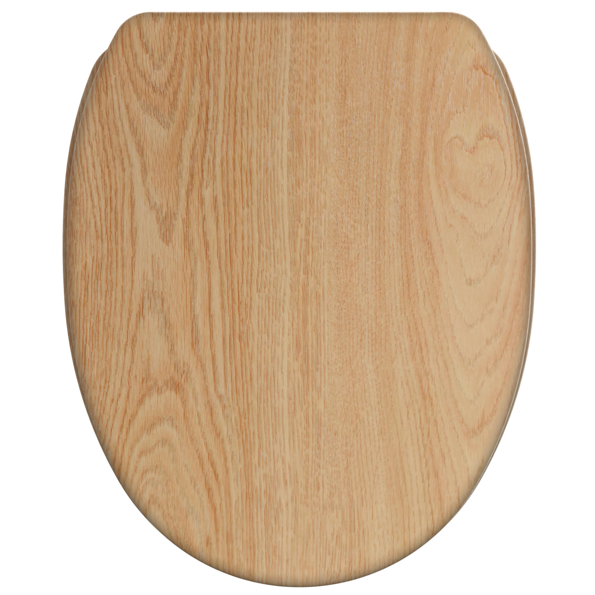 WC-SITZ mit Absenkautomatik & Top Fix Holz - Braun, Holzwerkstoff (37.7/5.5/48cm) - Sanilo