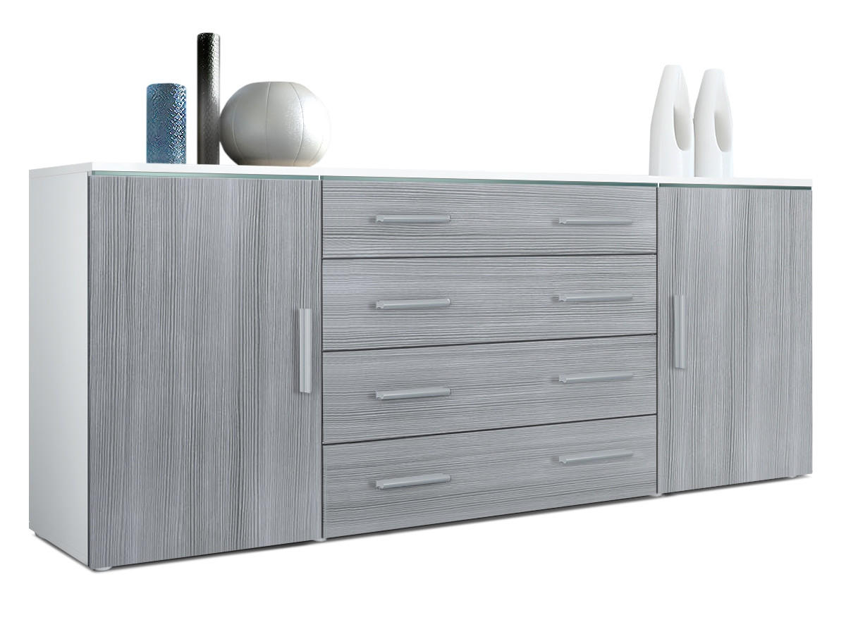 Vladon Sideboard Anthrazit 166x72x35 cm