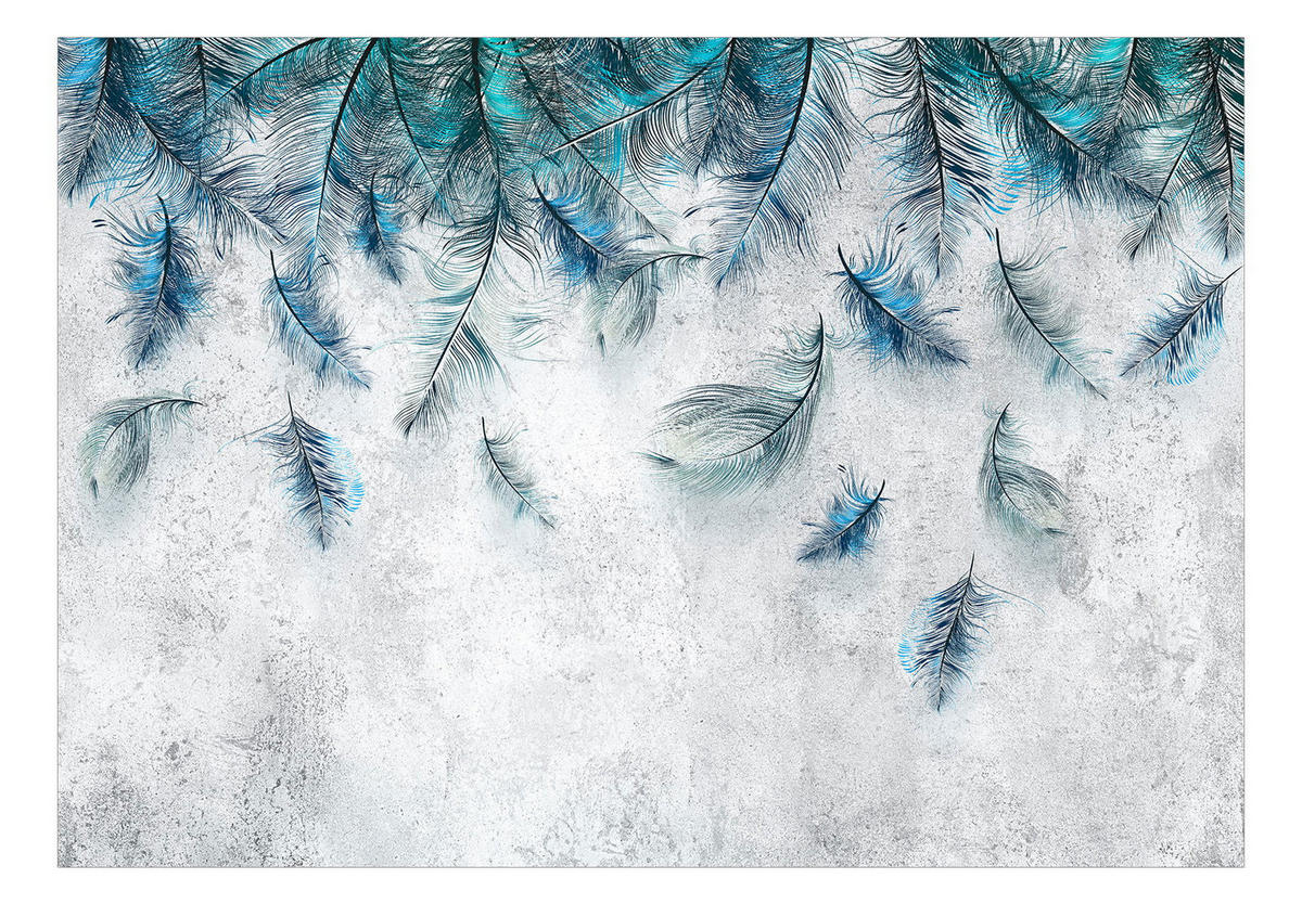 SELBSTKLEBENDE FOTOTAPETE 392/280 cm - Blau/Grau, Kunststoff/Textil (392/1cm) - KUNSTLOFT