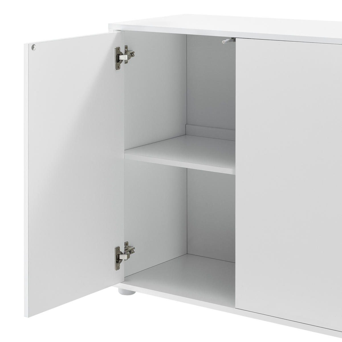 SIDEBOARD Paarl 3-türig - Weiß, Holzwerkstoff (117/74/36cm) - [en.casa]