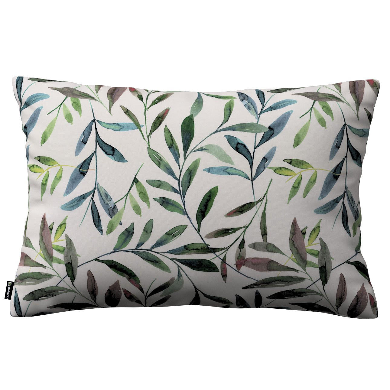 KISSENHÜLLE Eden weiß und grün, 60x40cm - Weiß, Textil (60/40cm) - Dekoria