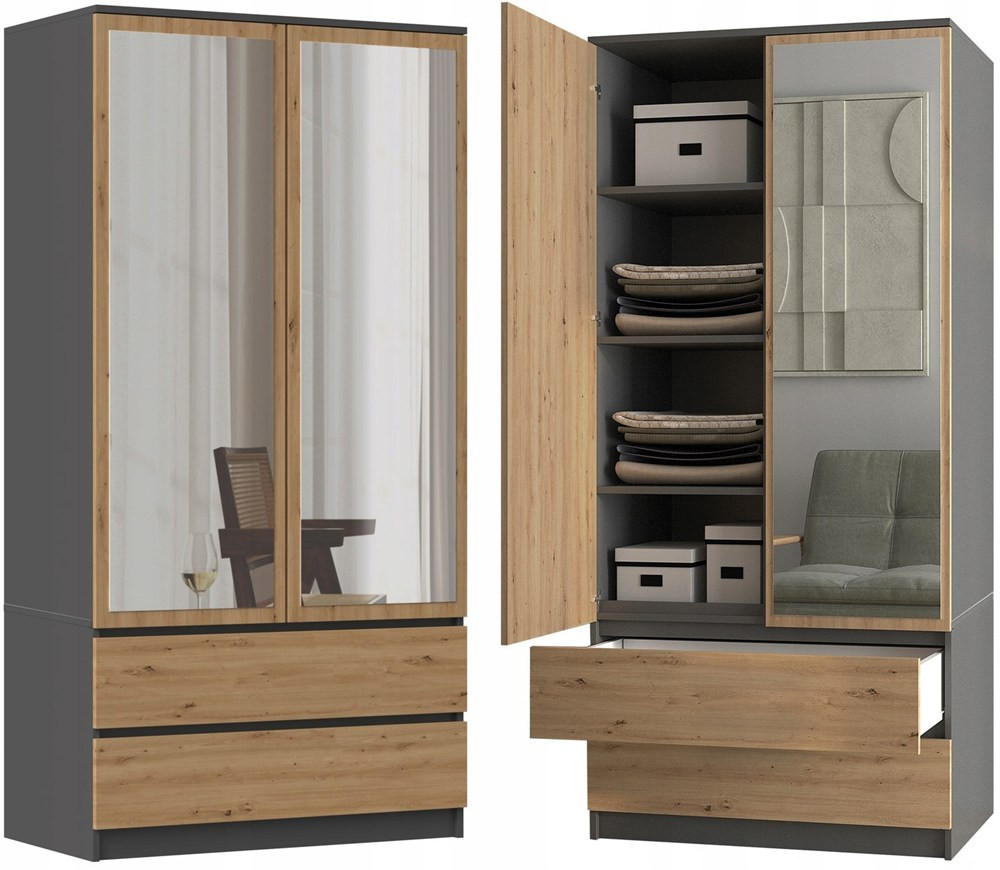 RAUMHIRSCH FURNITURE SKŘÍŇ Anthracit, Artisan 90/180/50