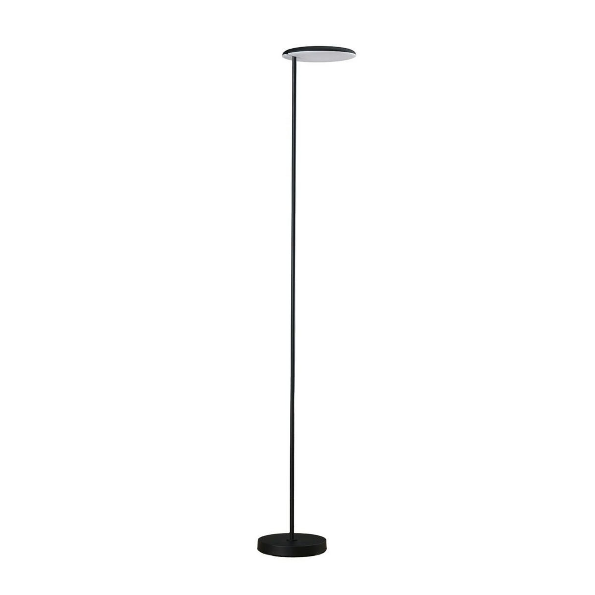 STEHLEUCHTE Kalena, Schwarz, 182cm, Dimmbar - Schwarz, Metall (182/27/182cm) - KOSILUM