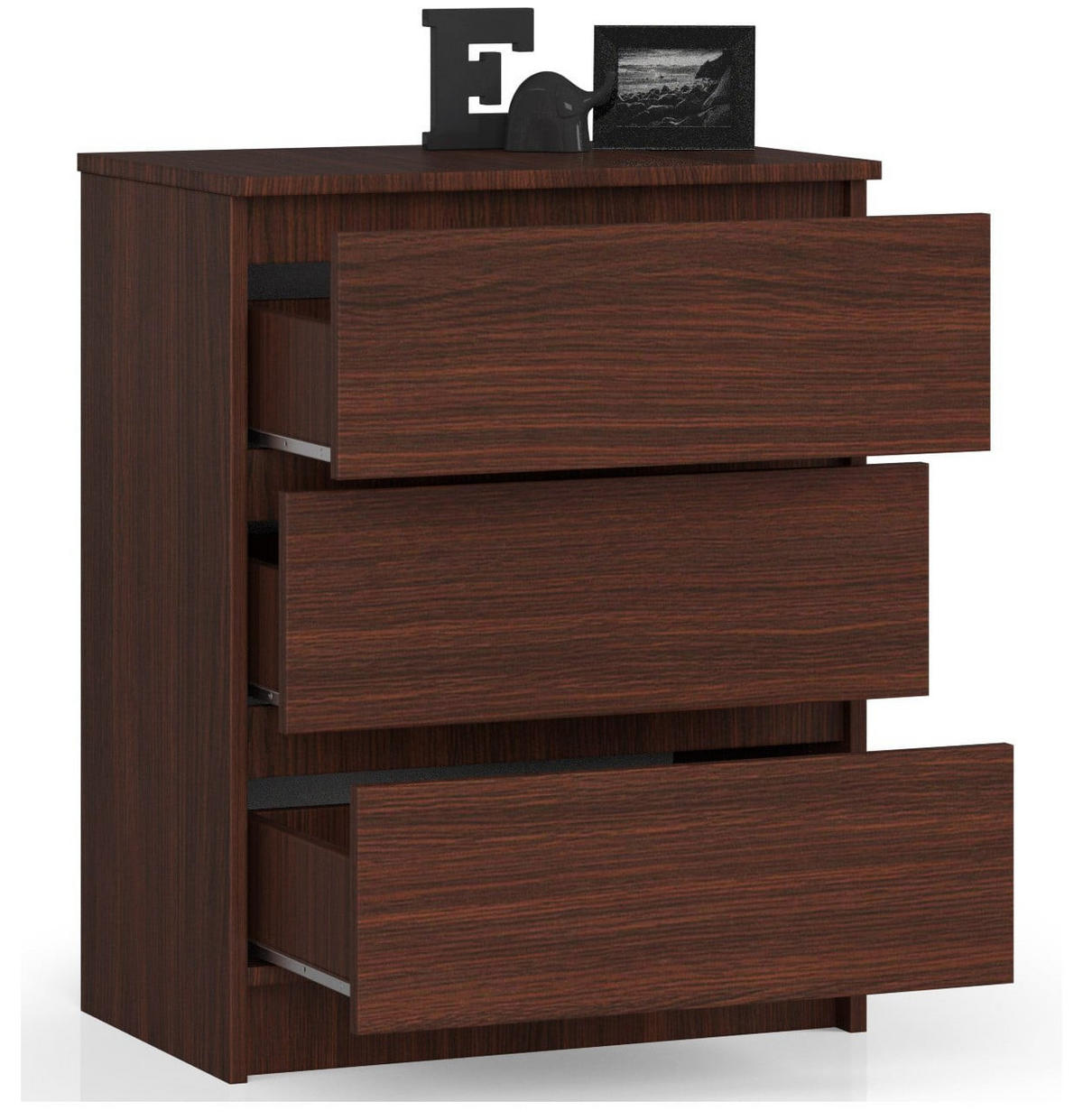 KOMODA - tmavě hnědá, kompozitní dřevo (60/77/40cm) - RAUMHIRSCH FURNITURE