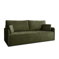 SOFA NUBO mit Schlaffunktion und Bettkasten Harmony 39 - Grün, Textil (205/91/86cm) - Lookway