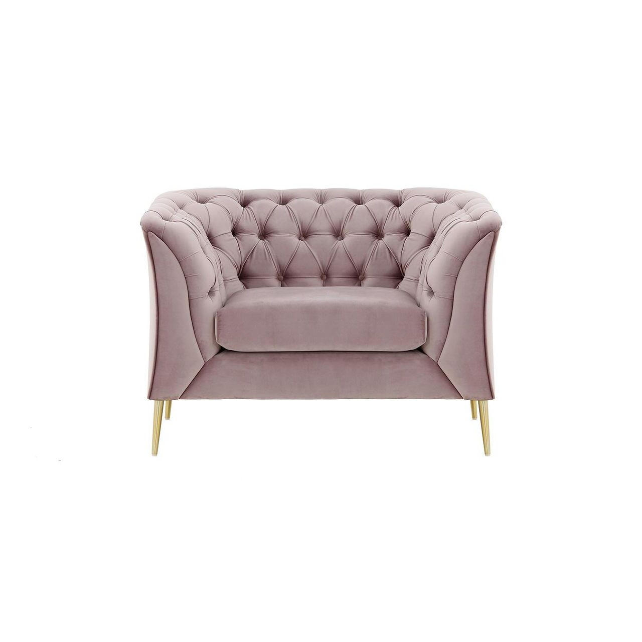 SESSEL Chesterfield Modern-Velluto 14 - Lila, Holz/Textil (106/74/80cm)