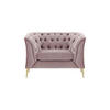 SESSEL Chesterfield Modern-Velluto 14 - Lila, Holz/Textil (106/74/80cm)