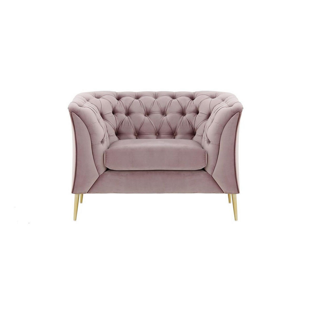 SESSEL Chesterfield Modern-Velluto 14 - Lila, Holz/Textil (106/74/80cm)