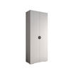 DREHTÜRENSCHRANK 236.7/100/47 2-türig - Schwarz/Weiß, Holz/Metall (100/236.7/47cm) - MÖBEL KRYSPOL