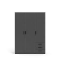 KLEIDERSCHRANK Grau - Grau, Holzwerkstoff (147/201/50cm) - ebuy24
