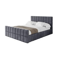 POLSTERBETT mit Bettkasten, Fußteil und Lattenrost, Boxbett ohne Matratze - AMEA-Z 120x200 Dunkelgrau - Dunkelgrau, Holzwerkstoff/Textil (120/200cm) - ALTDECOR