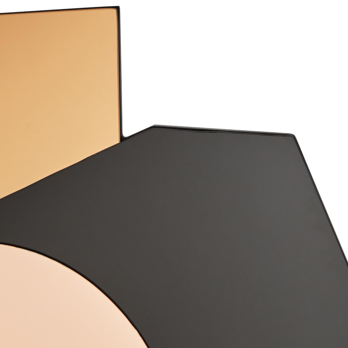 WANDSPIEGEL 62/80 cm Roségold Troyon - Roségold/Schwarz, Glas (62/80/2cm) - Beliani