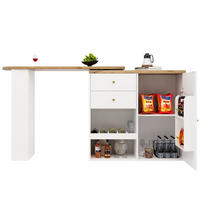 SIDEBOARD drehbar mit Schubladen,offenen Regalen 105/39/102 cm - Weiß, Holzwerkstoff (105/102/39cm) - EVRYAE