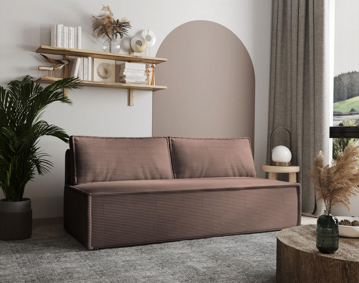 SCHLAFSOFA Amanda In Zoom - Braun, Holzwerkstoff/Textil (200/89/100cm) - Fun Möbel