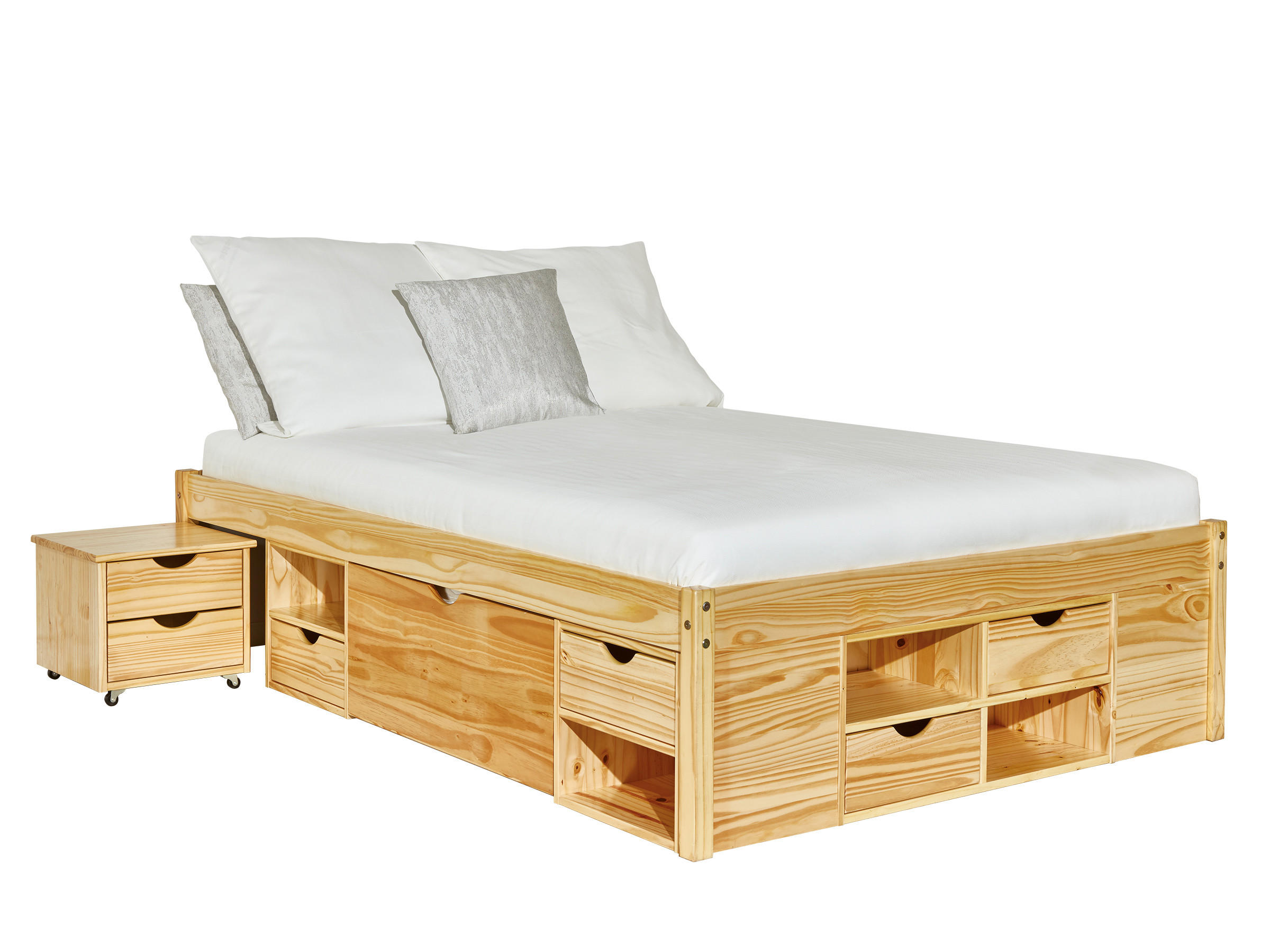 BETT Holz - Naturfarben, Holz (160/200cm) - ebuy24