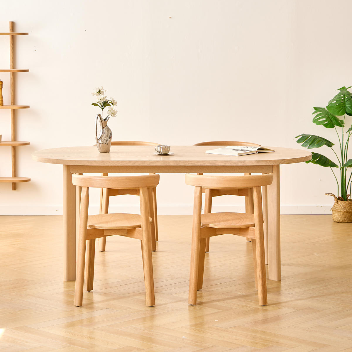 ESSTISCH Oval Braun 180 x 95 x 77 (cm) - Braun, Holz (95/180/77cm) - Nordlys