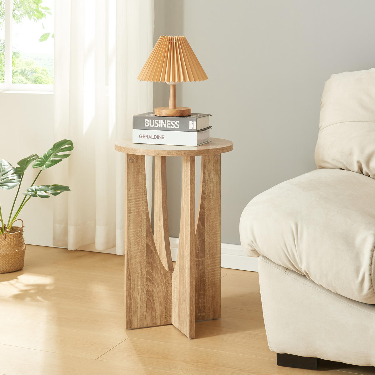 SOFATISCH Rindal - Eichefarben, Holzwerkstoff (38/38/56.5cm) - [en.casa]