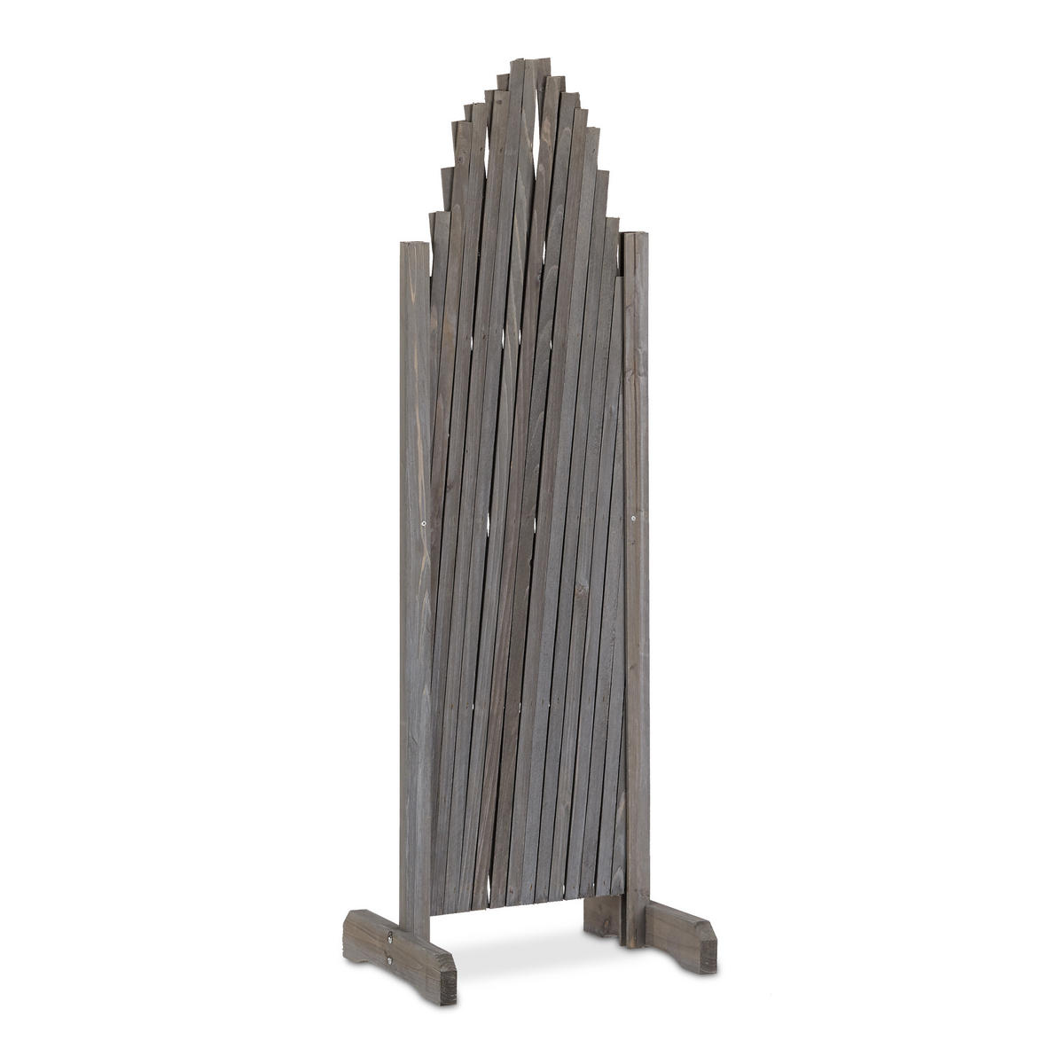RANKGITTER - Grau, Holz (200/98/30cm) - Relaxdays