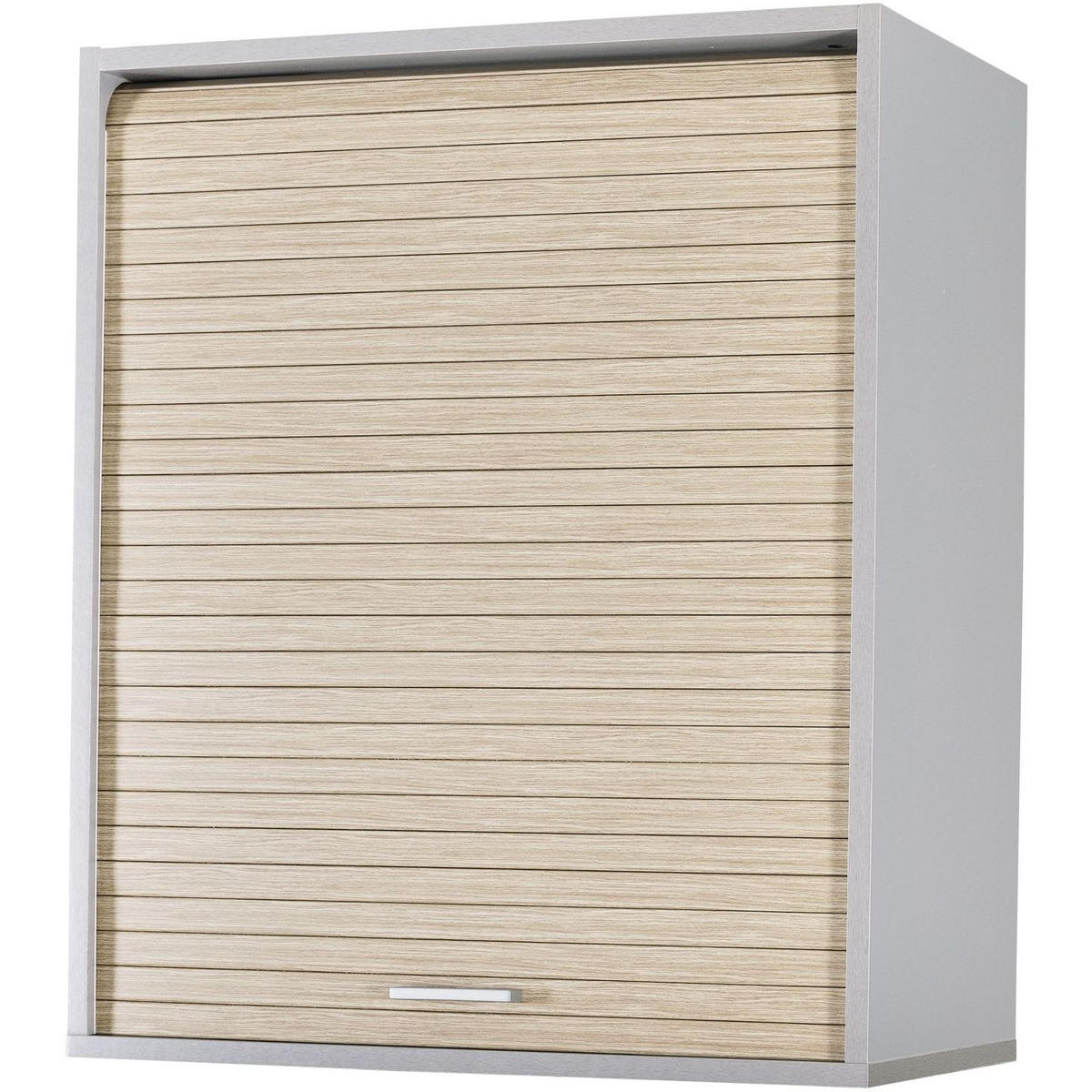 KÜCHENOBERSCHRANK mit Rolladentür 35/60/72cm - Alufarben, Holzwerkstoff (60/72/35cm) - Simmob