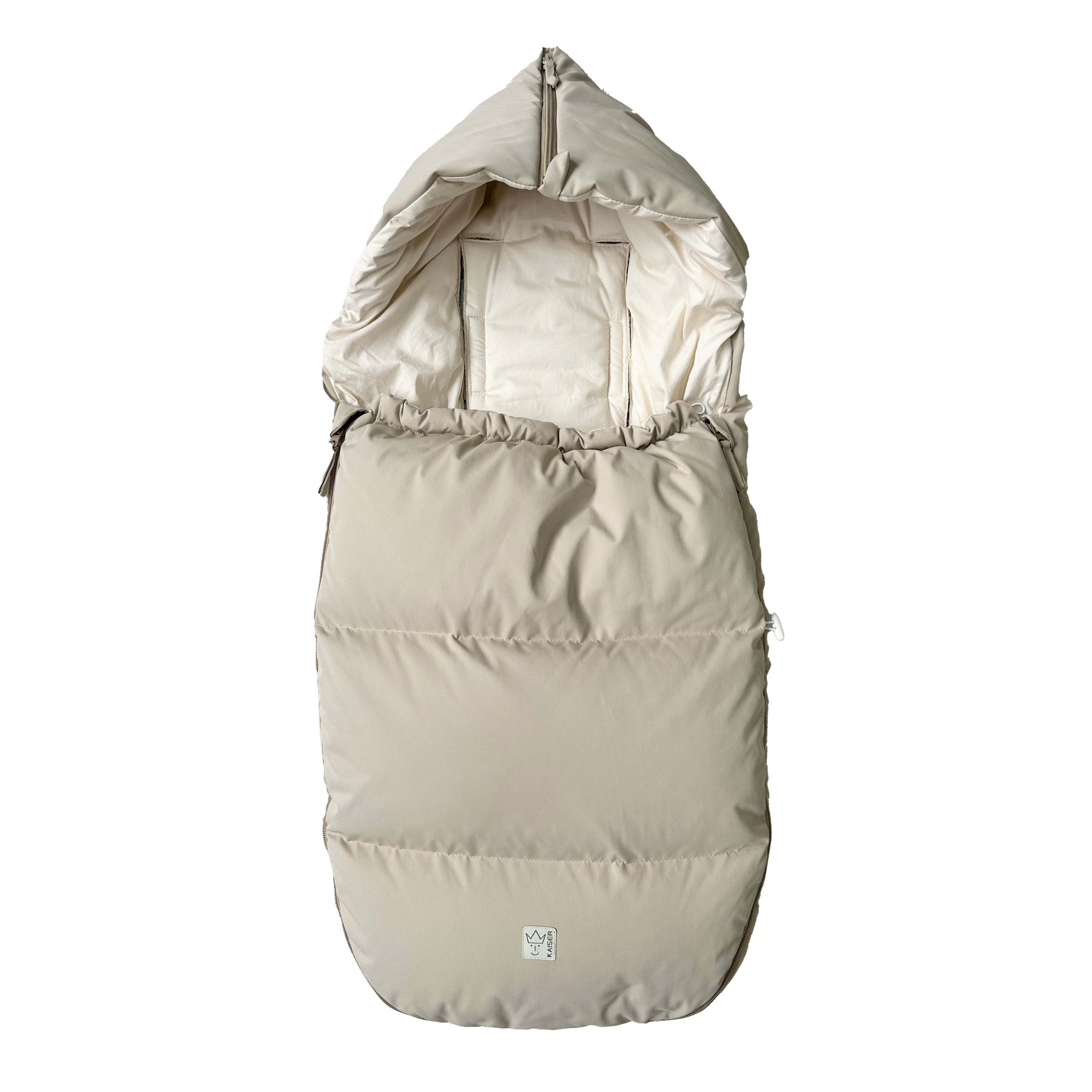KINDERWAGEN-FUSSSACK Dowwny XL, sand - Beige, Naturmaterialien/Textil (45/7/95cm) - Kaiserbaby