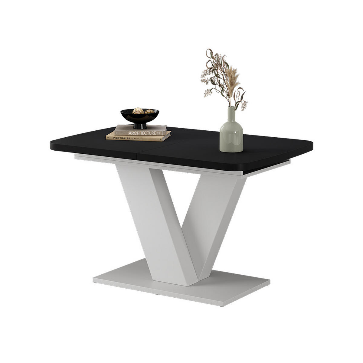 JÍDELNÍ STŮL Fenaro Černá/bílá - bílá/černá, kompozitní dřevo (80/120/77.4cm) - Vicco