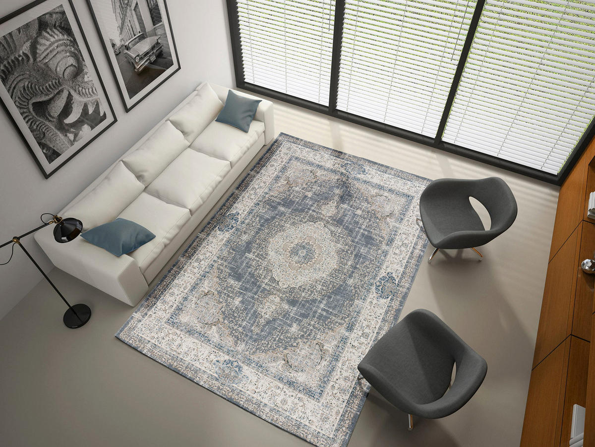 VINTAGE-TEPPICH Grau Neila 120/170 cm - Grau, Naturmaterialien/Textil (120/170cm) - Atticgo