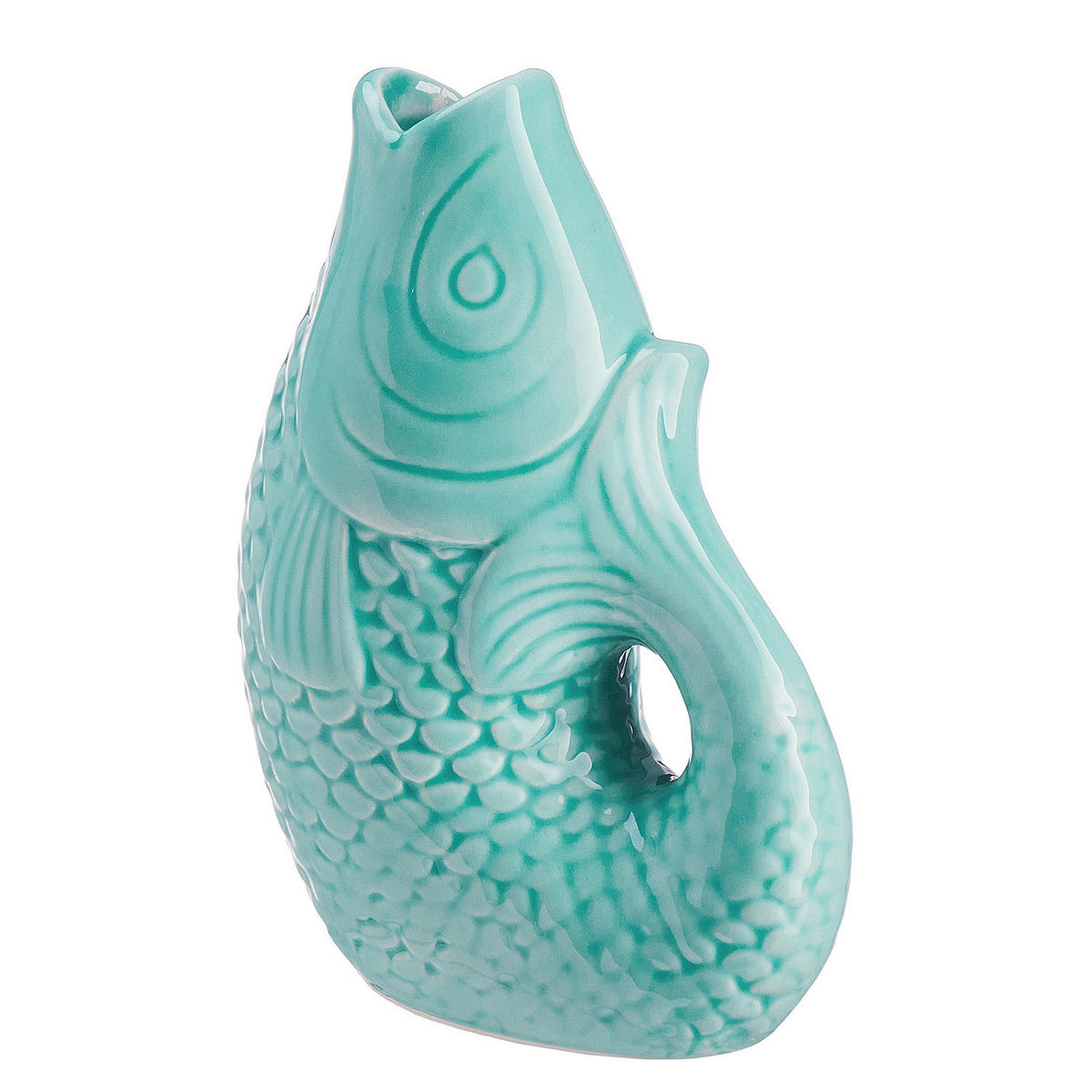 MINI-VASE (4er Set) Koi - Türkis, Keramik (12cm) - Butlers