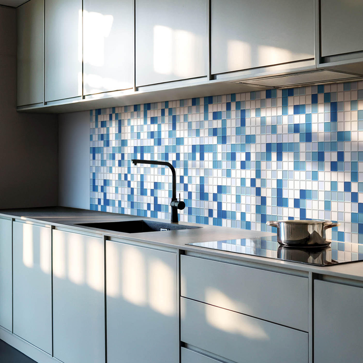 WANDPANEEL 120x60 cm selbstklebend Dunevale - Hellblau, Kunststoff (60/1.6/120cm) - Wallfluent