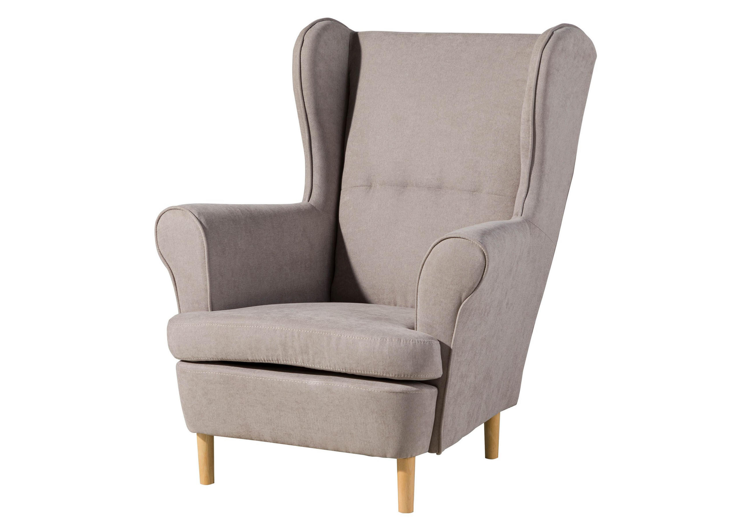OHRENSESSEL 71x74x105 taupe SCANDI #110 - Taupe, Kunststoff (71/105/74cm) - Massivmoebel24