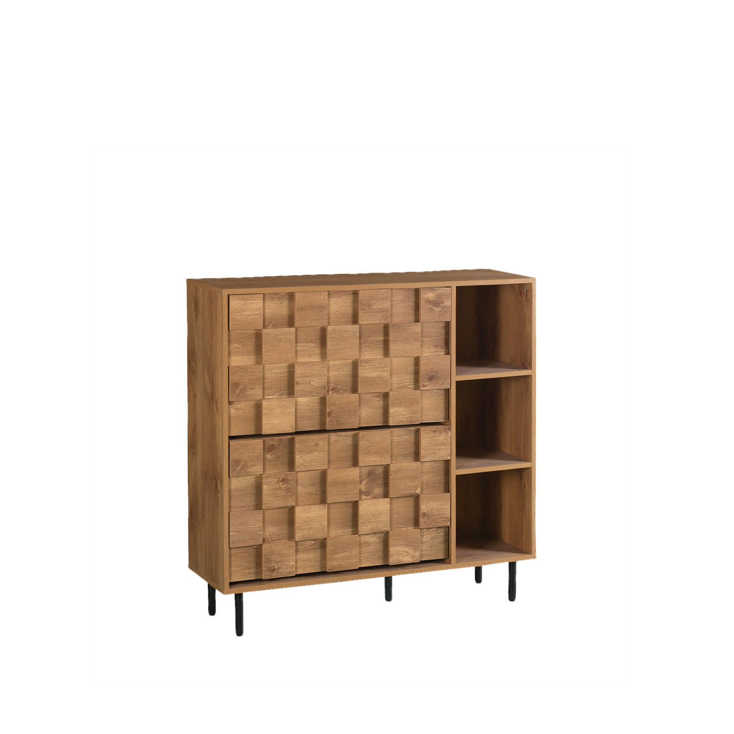 SCHUHMACHER Ivar Natürlich 105 cm x 103 cm - Naturfarben, Holzwerkstoff (105/103/30cm) - Klast Home