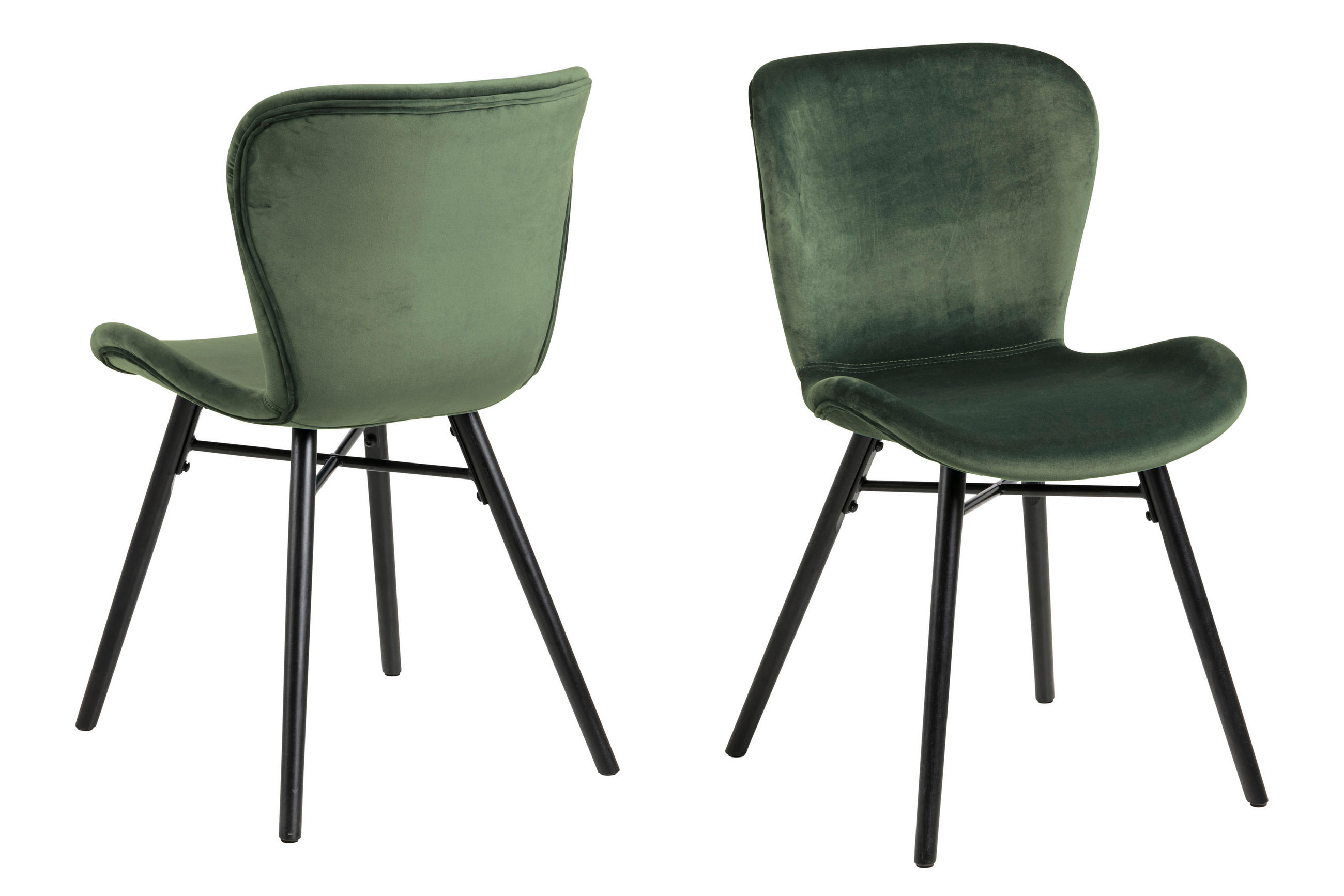 STUHL 2er-Set Tannengrün - Grau, Holzwerkstoff (53/83/47cm) - ebuy24