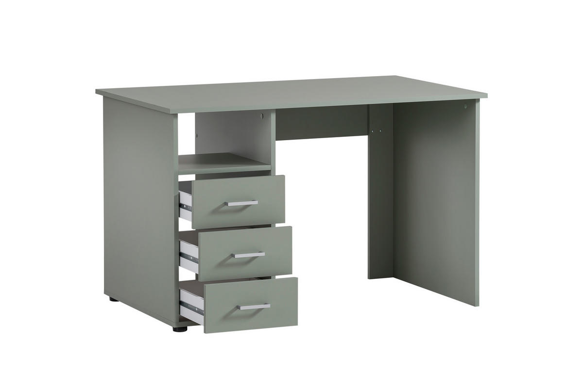 SCHREIBTISCH Fox Small 74x116x70 cm 3 Schubladen Pistazie - Grün, Holz (70/116/74cm) - PROREGAL